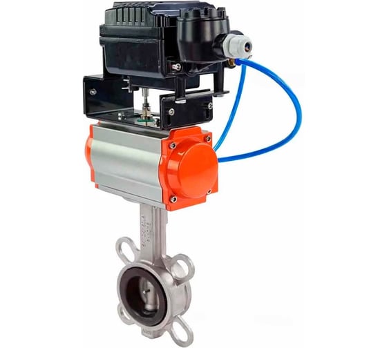 Затвор дисковый поворотный DN.ru 316L-316L-VITON Ду100 Ру16L, с пн.приводом SA-130 и позиц. EPRP1-NU-0-08 D050-93685