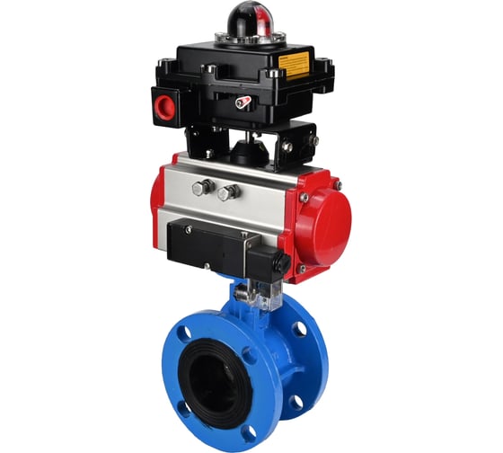 Затвор DN.ru GGG40-GGG40-EPDM-2W-F-H Ду200 Ру16 с пн.приводом DA-140, пн.распр. PND2-S1EM-52-1NC-J08-220VAC NAMUR и БКВ LSB-410 D050-90405 1