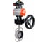 Затвор дисковый поворотный DN.ru 316L-316L-VITON Ду300 Ру16L с пн.приводом DA-140, руч.дубл. HDM-4 и БКВ LSB-210-02NM12-220/24 D050-93636 1
