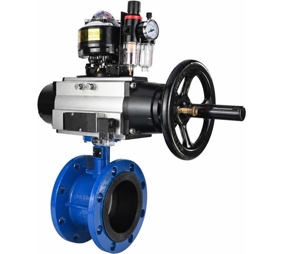 Затвор DN.ru GGG40-304-EPDM-2W-F-H Ду65 Ру16 с пн.прив. DA-105-1, пн.расп. PND2-S1EM-52-1NC-J08-220VAC NAMUR, БКВ LSB-510 и БПВ D050-92163 1