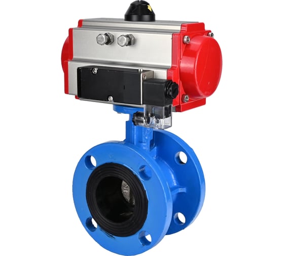 Затвор дисковый поворотный DN.ru GGG40-GGG40-EPDM-2W-H Ду200 Ру16 фланц. с пн.приводом DA-140 и пн.распред PND2-S1EM-52-1NC-J08-220VAC D050-90454