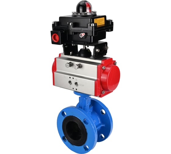 Затвор дисковый поворотный DN.ru GGG40-GGG40-EPDM-2W-H Ду200 Ру16 фланцевый с пн.приводом DA-140 и БКВ LSB-410-02ExM12-250 D050-90818