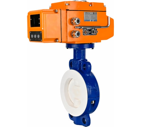 Затвор дисковый поворотный DN.ru WCB-WCB-PTFE-PTFE-Fb-H Ду50 Ру16 с эл. приводом QT-005-220В (0-10В) HARK D050-92110