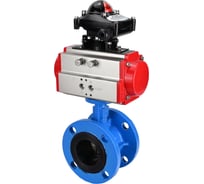 Затвор DN.ru GGG40-GGG40-EPDM-2W-F-H Ду200 Ру16 с пневмоприводом DA-140 и БКВ LSB-210 D050-90804