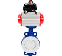 Затвор DN.ru WCB-WCB-PTFE-PTFE-Fb-H Ду100 Ру16 с пневмоприводом SA-130 и БКВ LSB-410 D050-91988