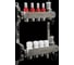 Коллектор теплого пола SANEXT с расход., автомат. в/о, дренаж., ДУ25, ВР1х 8 контуров НР 3/4 НСУ+фитинг 8528-H41 2