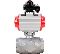 Кран шаровой DN.ru 316-316-PTFE-SP-T-ISO-H WDVF Ду65 Ру40, L-тип, с пн.прив. DA-105, БКВ LSB-210 D160-83981