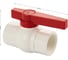 Кран шаровый Санакс 1 1/2" г/г, резьбовой, ручка-рычаг, серия МАК, из ПВХ (PVC-U) пластика, цвет БЕЛЫЙ. 477 2
