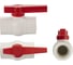 Кран шаровый Санакс 1 1/2" г/г, резьбовой, ручка-рычаг, серия МАК, из ПВХ (PVC-U) пластика, цвет БЕЛЫЙ. 477 3