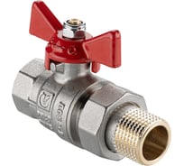 Кран шаровой Valtec BASE-ГОСТ со сгоном с рукояткой-бабочкой вн.-нар. DN25, PN40, 1 VT.227S.N.06