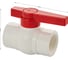 Кран шаровый Санакс 1 1/4" г/г, резьбовой, ручка-рычаг, серия МАК, из ПВХ (PVC-U) пластика, цвет БЕЛЫЙ. 476 1