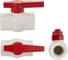 Кран шаровый Санакс 1 1/4" г/г, резьбовой, ручка-рычаг, серия МАК, из ПВХ (PVC-U) пластика, цвет БЕЛЫЙ. 476 3