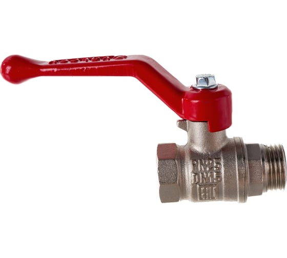 Шаровой кран для воды VALFEX OPTIMA 1/2" ВР/НР рычаг, никелированная латунь VF.215.NLR1.012.Bir