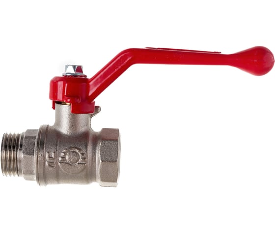 Шаровой кран для воды VALFEX OPTIMA 1/2" ВР/НР рычаг, никелированная латунь VF.215.NLR1.012.Bir