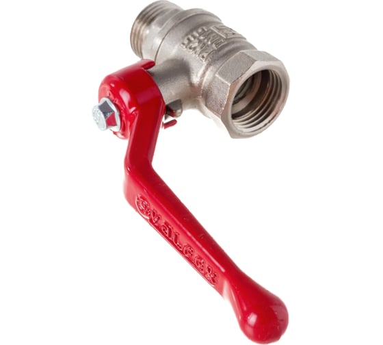 Шаровой кран для воды VALFEX OPTIMA 1/2" ВР/НР рычаг, никелированная латунь VF.215.NLR1.012.Bir
