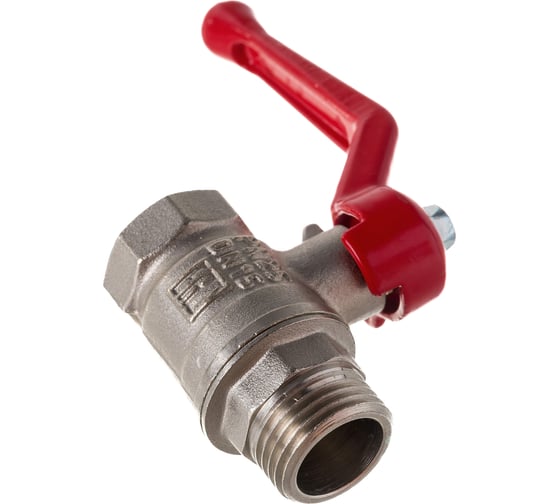 Шаровой кран для воды VALFEX OPTIMA 1/2" ВР/НР рычаг, никелированная латунь VF.215.NLR1.012.Bir