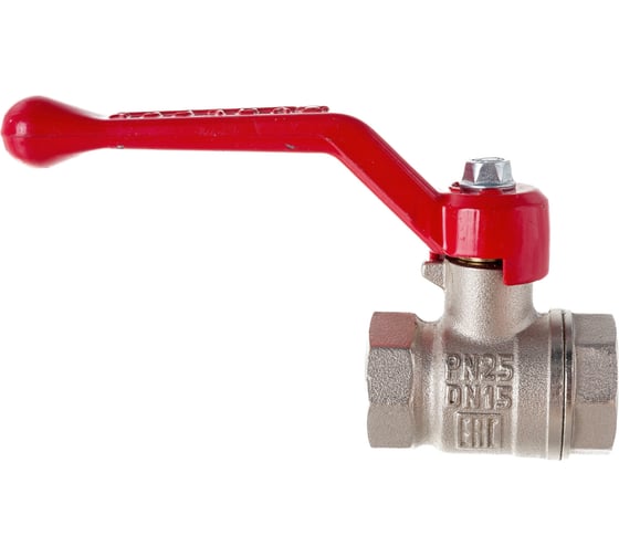 Шаровой кран для воды VALFEX OPTIMA 1/2" ВР/ВР рычаг, никелированная латунь VF.214.NLR1.012.Bir 1