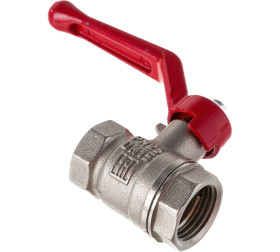 Шаровой кран для воды VALFEX OPTIMA 1/2" ВР/ВР рычаг, никелированная латунь VF.214.NLR1.012.Bir