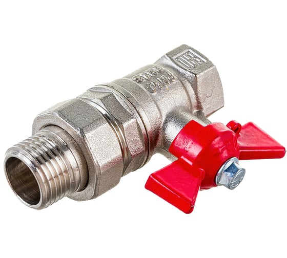 Шаровой для воды VALFEX 1/2" ВР/НР бабочка, американка, латунный VF.227.NB1.012.Bir