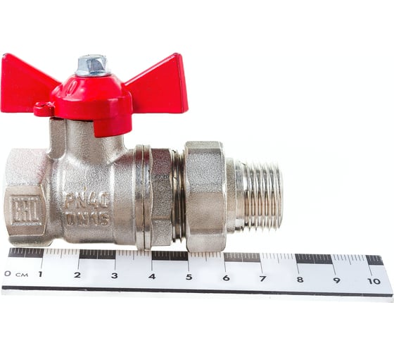 Шаровой для воды VALFEX 1/2" ВР/НР бабочка, американка, латунный VF.227.NB1.012.Bir