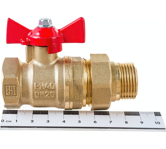 Шаровой для воды VALFEX американка, 3/4" ВР/НР ручка-бабочка VF.227.LB1.034.Bir