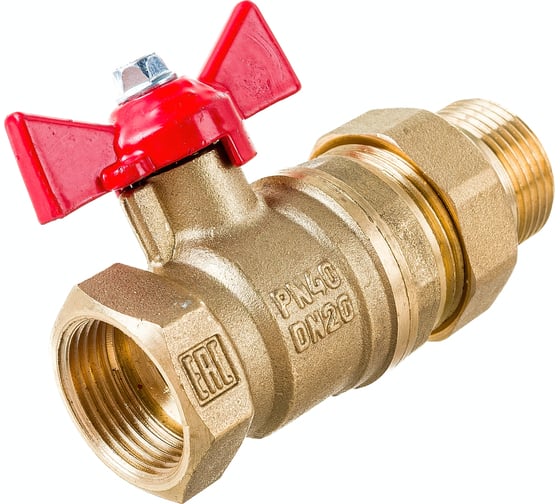 Шаровой для воды VALFEX американка, 3/4" ВР/НР ручка-бабочка VF.227.LB1.034.Bir