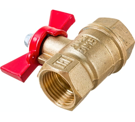 Шаровой для воды VALFEX 1/2" ВР/ВР ручка-бабочка, латунный 11Б27фт1М VF.217.LB1.012.Bir