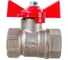 Шаровой для воды VALFEX 1/2" ВР/ВР бабочка, никелированная латунь 11Б27фт1М VF.217.NB1.012.Bir 1