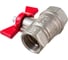 Шаровой для воды VALFEX 1/2" ВР/ВР бабочка, никелированная латунь 11Б27фт1М VF.217.NB1.012.Bir 2