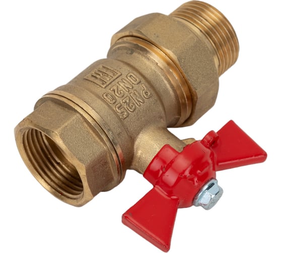 Латунный шаровой кран для воды VALFEX OPTIMA 3/4" ВР/НР бабочка VF.227.L0B1.034.Bir