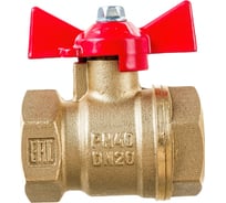 Шаровой для воды VALFEX 3/4" ВР/ВР ручка-бабочка, латунный 11Б27фт1М VF.217.LB1.034.Bir