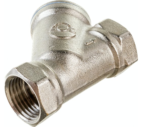 Сетчатый фильтр для воды VALFEX 1/2" ВР/ВР никелированная латунь, под пломбу 46Б5фт1 VF.192.LN0.012.Bir