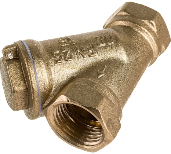 Сетчатый фильтр для воды VALFEX 1/2" ВР/ВР латунный, под пломбу 46Б5фт1 VF.192.L00.012.Bir