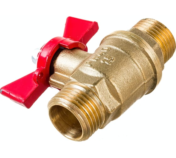 Шаровой для воды VALFEX 1/2" НР/НР ручка-бабочка, латунный 11Б27фт1М VF.219.LB1.012.Bir