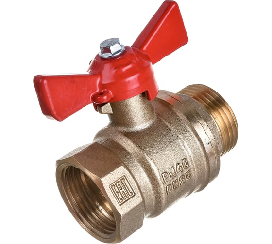 Шаровой для воды VALFEX 1" ВР/НР ручка-бабочка, латунный 11Б27фт1М VF.218.LB1.100.Bir