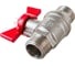 Шаровой для воды VALFEX 1/2" НР/НР бабочка, никелированная латунь 11Б27фт1М VF.219.NB1.012.Bir 3