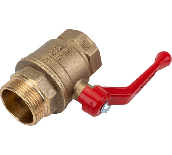 Шаровой для воды VALFEX 1 1/4" ВР/НР ручка-рычаг, латунный 11Б27фт1М VF.215.LR1.114.Bir
