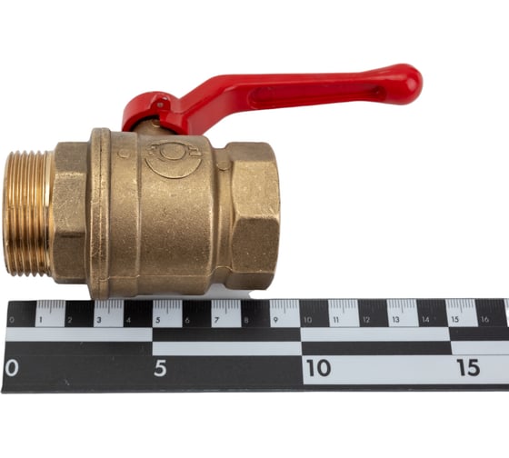 Шаровой для воды VALFEX 1 1/4" ВР/НР ручка-рычаг, латунный 11Б27фт1М VF.215.LR1.114.Bir