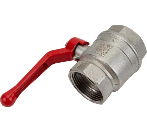 Шаровой для воды VALFEX 1 1/4" ВР/ВР рычаг, никелированная латунь 11Б27фт1М VF.214.NR1.114.Bir