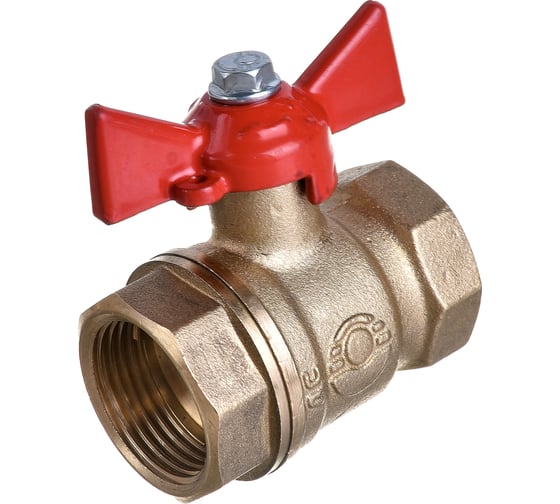 Латунный шаровой кран для воды VALFEX OPTIMA 3/4" ВР/ВР ручка-бабочка 11Б27фт1М VF.217.L0B1.034.Bir 1