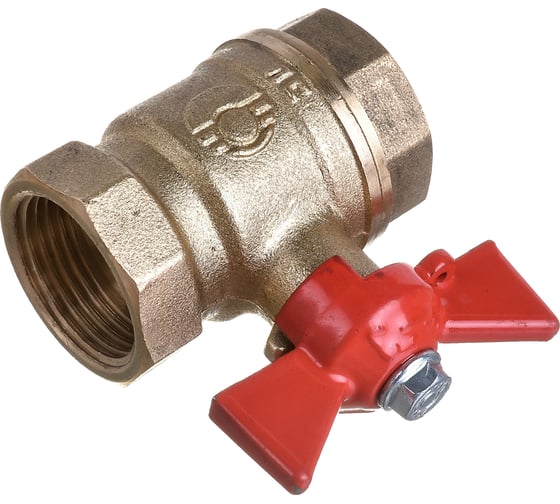 Латунный шаровой кран для воды VALFEX OPTIMA 3/4" ВР/ВР ручка-бабочка 11Б27фт1М VF.217.L0B1.034.Bir