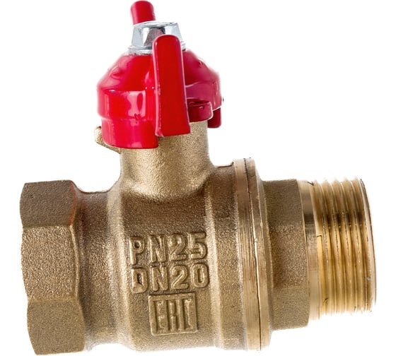 Латунный шаровой кран для воды VALFEX OPTIMA 3/4" ВР/НР ручка-бабочка 11Б27фт1М VF.218.L0B1.034.Bir 1