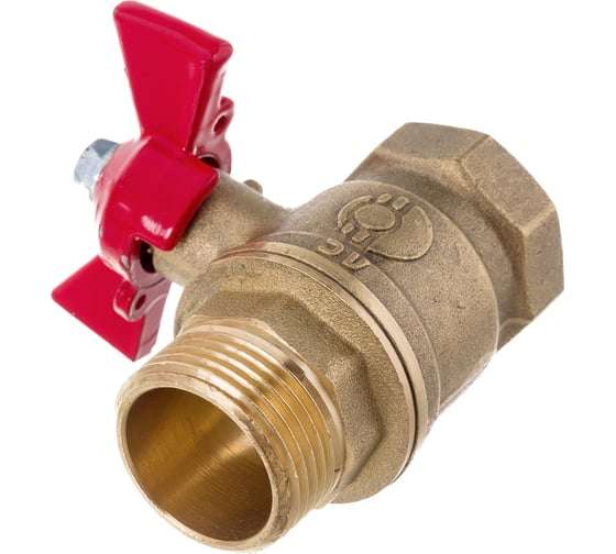 Латунный шаровой кран для воды VALFEX OPTIMA 3/4" ВР/НР ручка-бабочка 11Б27фт1М VF.218.L0B1.034.Bir
