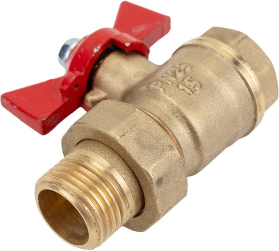Латунный шаровой кран для воды VALFEX OPTIMA 1/2" ВР/НР бабочка VF.227.L0B1.012.Bir