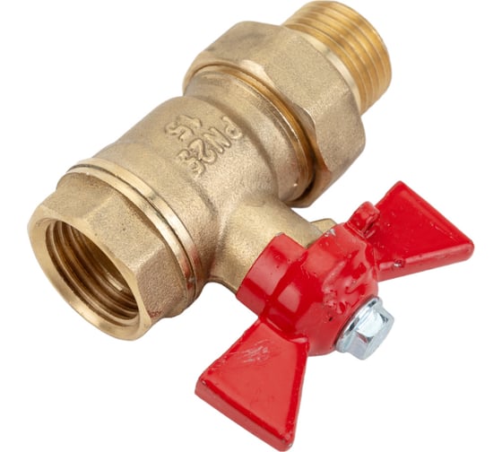 Латунный шаровой кран для воды VALFEX OPTIMA 1/2" ВР/НР бабочка VF.227.L0B1.012.Bir