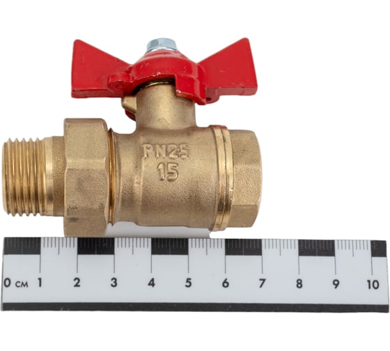 Латунный шаровой кран для воды VALFEX OPTIMA 1/2" ВР/НР бабочка VF.227.L0B1.012.Bir