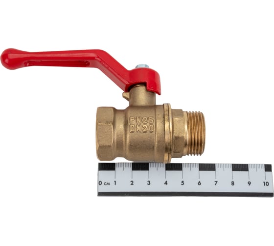 Латунный шаровой кран для воды VALFEX OPTIMA 3/4" ВР/НР ручка-рычаг 11Б27фт1М VF.215.L0R1.034.Bir