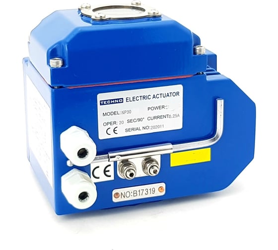 Электропривод запорной арматуры TECHNO NP30-DF/230V 0-90, 30Nm, ON/OFF, 230АС 330120