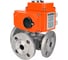 Кран шаровой DN.ru 316-316-PTFE L-тип Ду32 Ру16 3-ходовой, с электроприводом QT2-003-220VAC D160-77742 1
