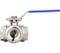 Кран шаровой DN.ru 316-316-PTFE-SP-3T-T-ISO-H Ду50 Ру63 ZGY, T-тип, с ISO фланцем и рукояткой D160-90120 1